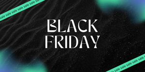Black and Green Creative Futuristic Black Friday Banner